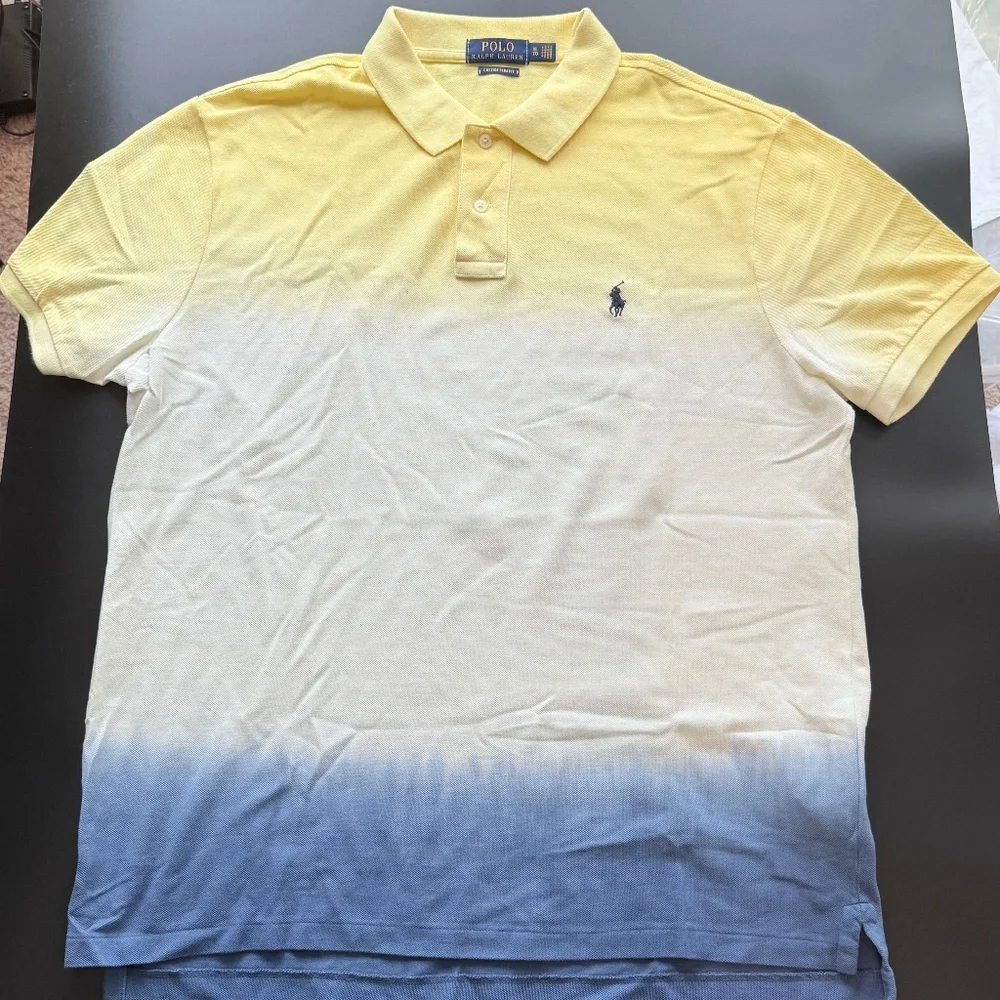 POLO Ralph Lauren Polo Shirt Mens XL Yellow Short‎ Sleeve Cotton